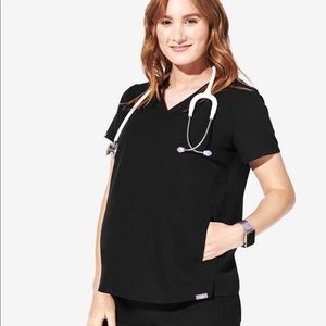 Figs NWOT basa maternity scrub top black XXL
